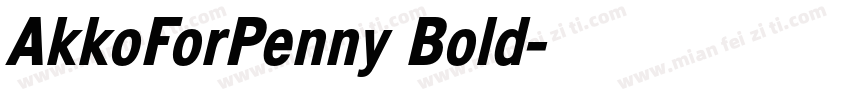 AkkoForPenny Bold字体转换